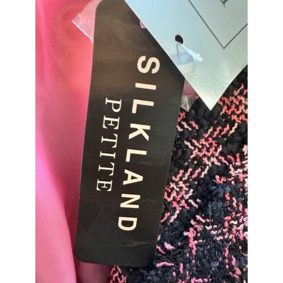 NWT Silkland Petite Tweed Jacket Women’s Large LP Pink Silk Blend Raw Hem Career - Picture 13 of 13